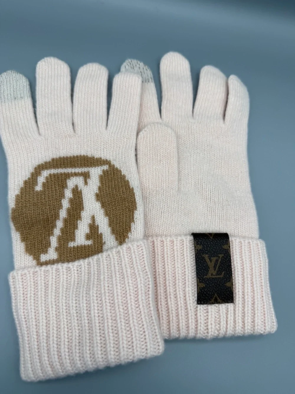 Louis Vuitton Flight Mode Gloves Camel & Rose